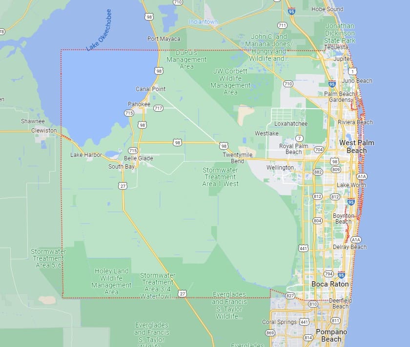 Palm Beach Florida Map